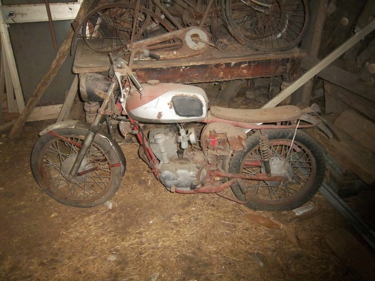 Barn find vintage motorcycle